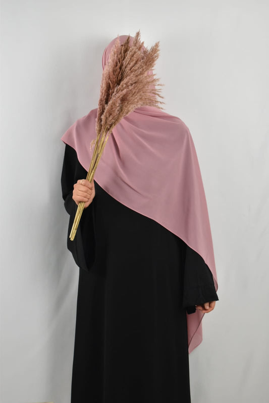 Hijab Mousseline Rose Pastel
