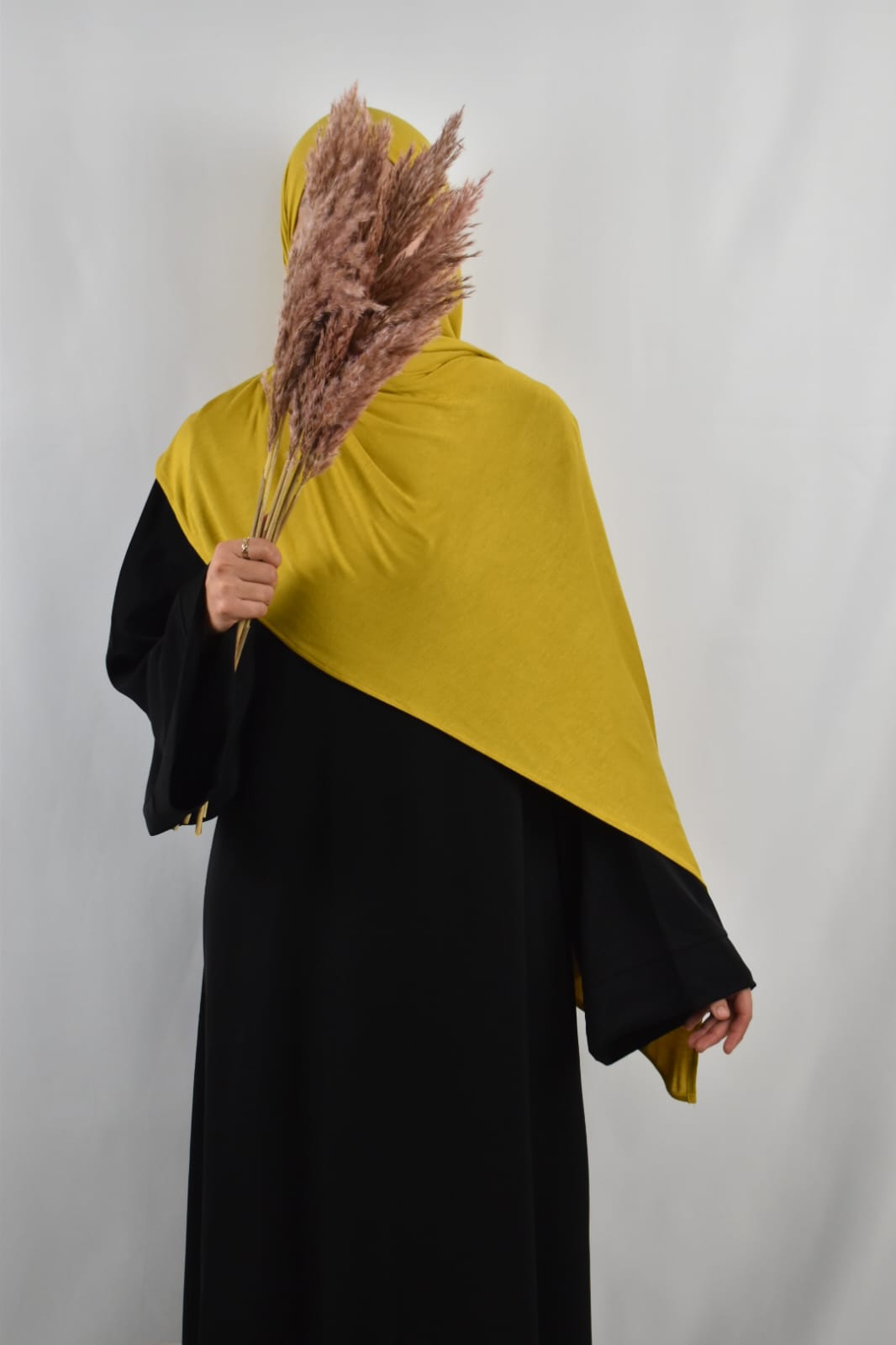 Hijab Jersey Coton Moutarde