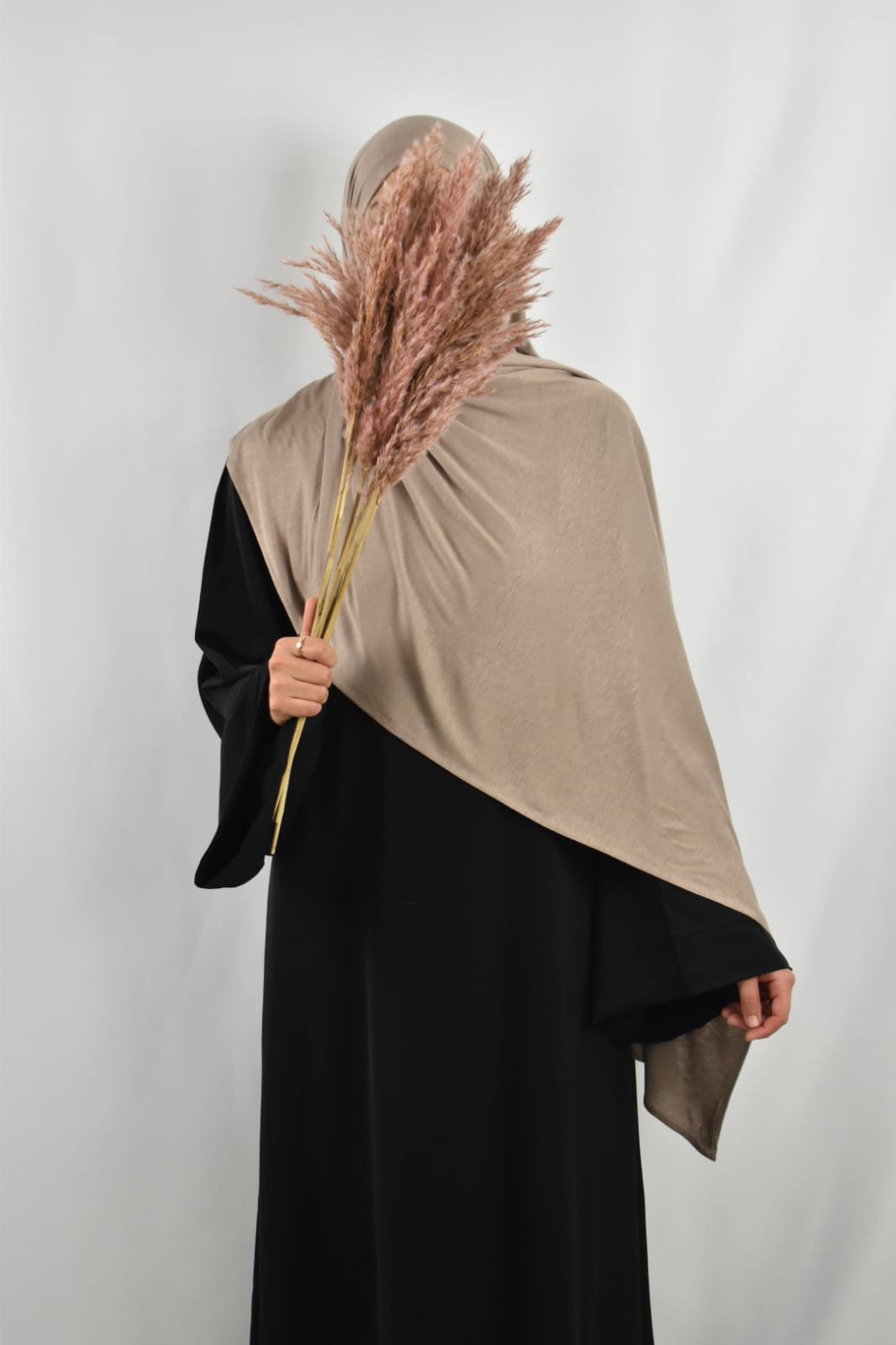 Hijab Jersey Coton Taupe