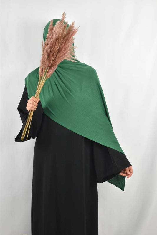 Hijab Jersey Coton Vert Impérial