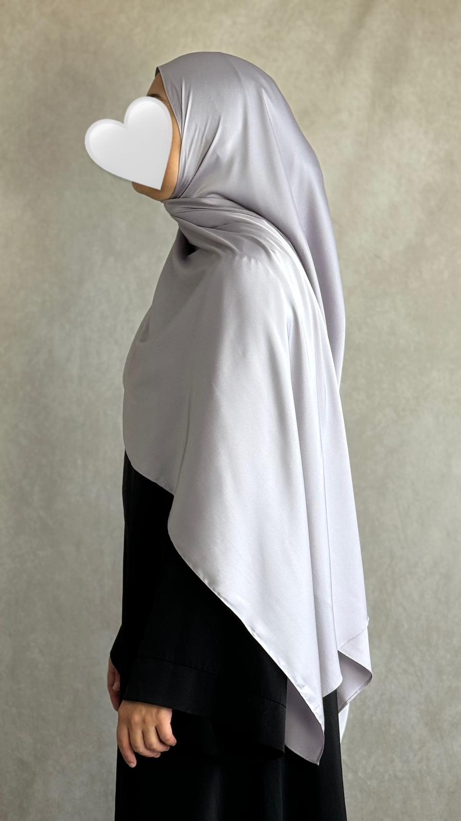 Hijab Satin Armani Gris