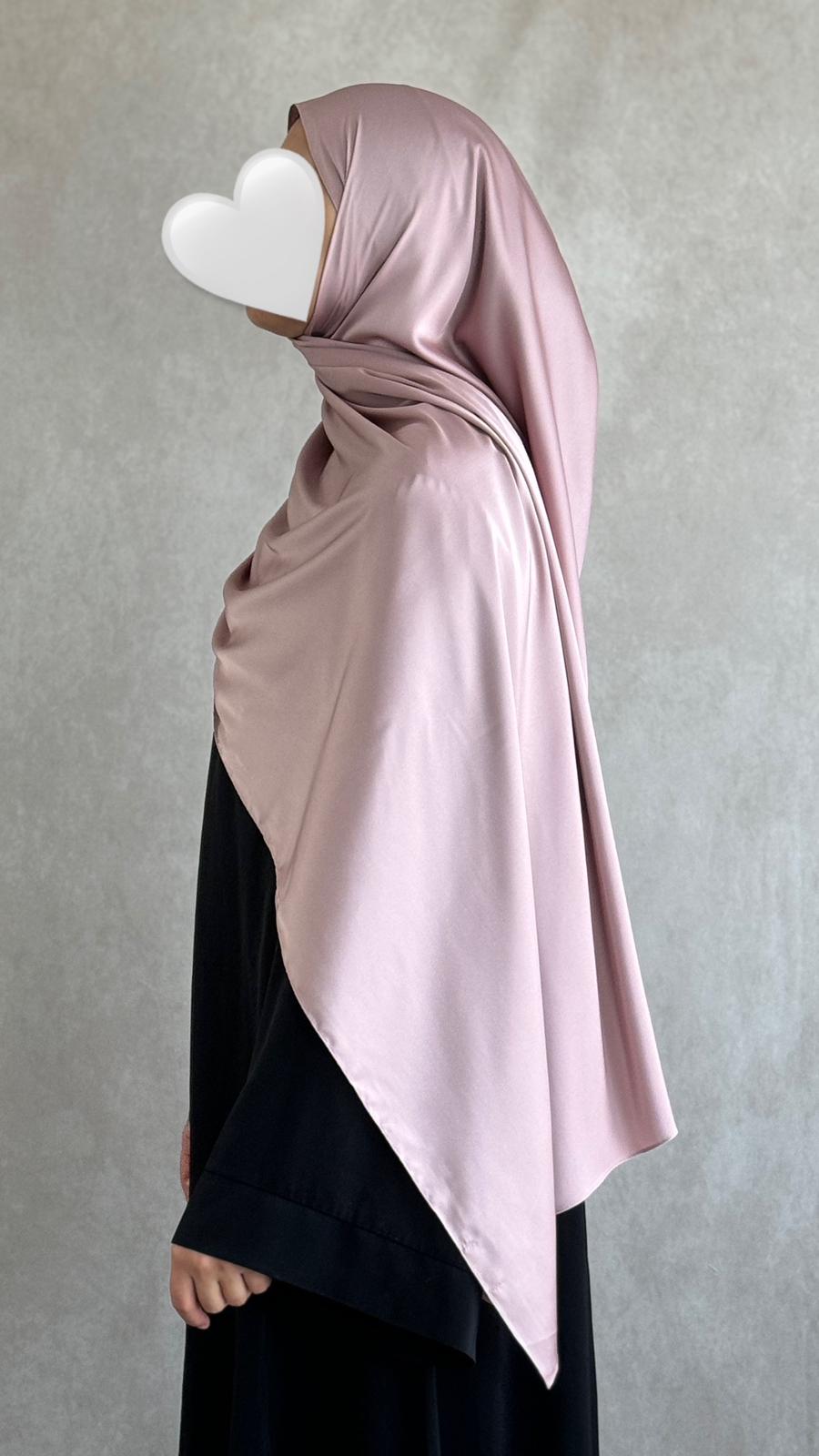 Hijab Satin Armani Vieux Rose