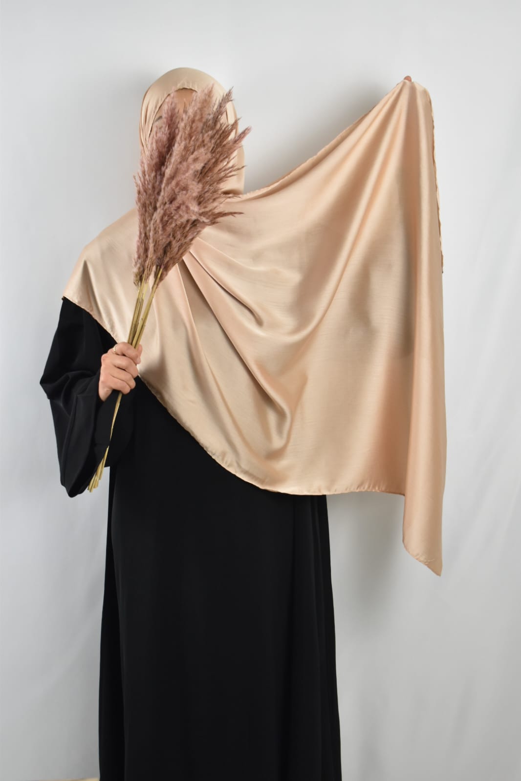 Hijab Satin Plissé Vanilla