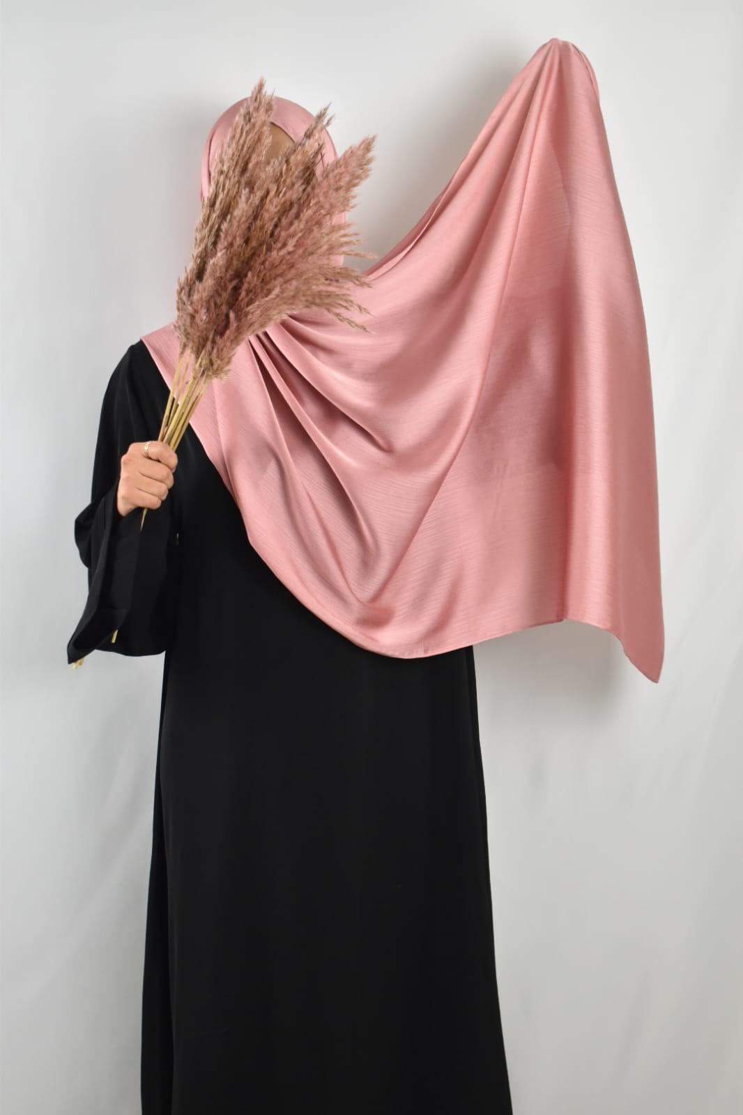 Hijab Satin Plissé Rose Quartz