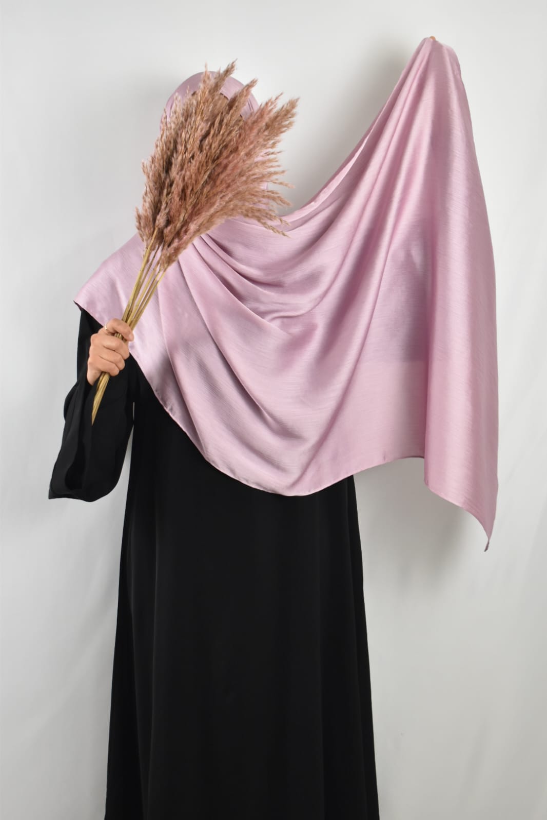 Hijab Satin Plissé Orchidée