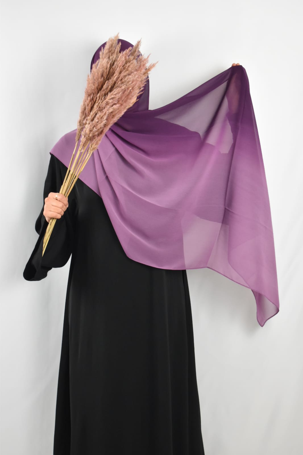 Hijab Mousseline Dégradé Violet