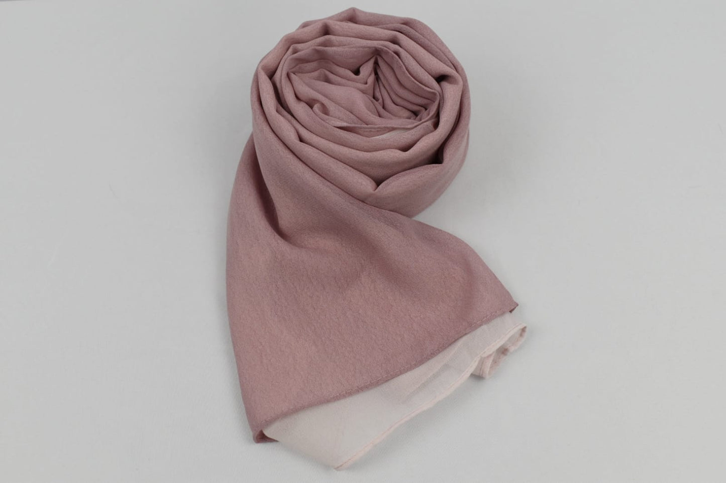 Hijab Mousseline Dégradé Blanc & Rose