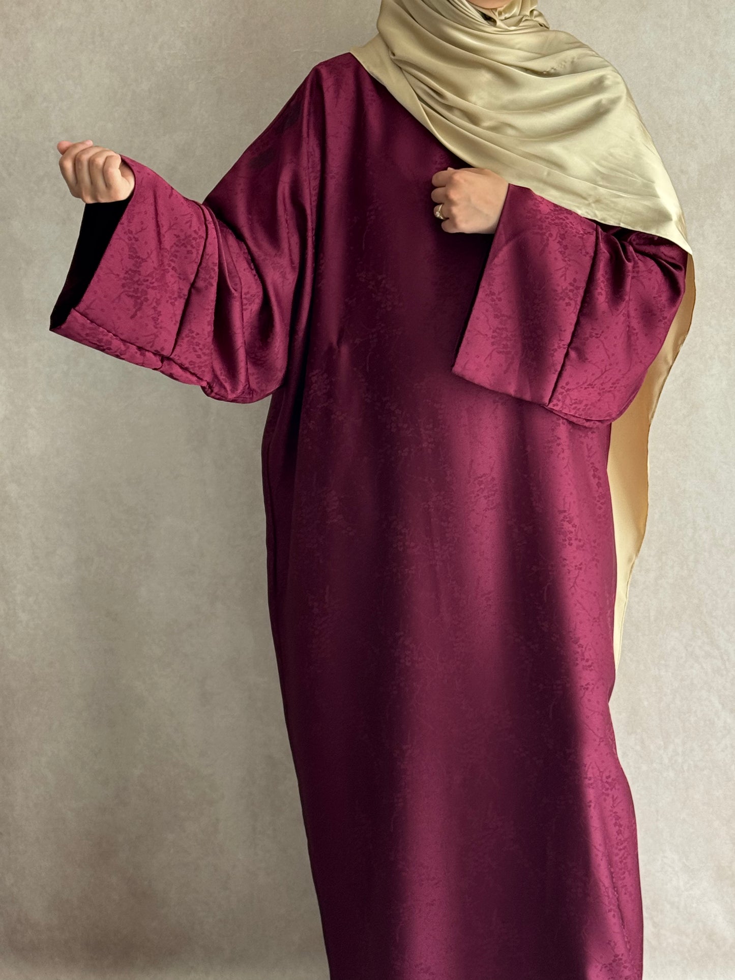 Abaya Mariam Rouge Bordeaux
