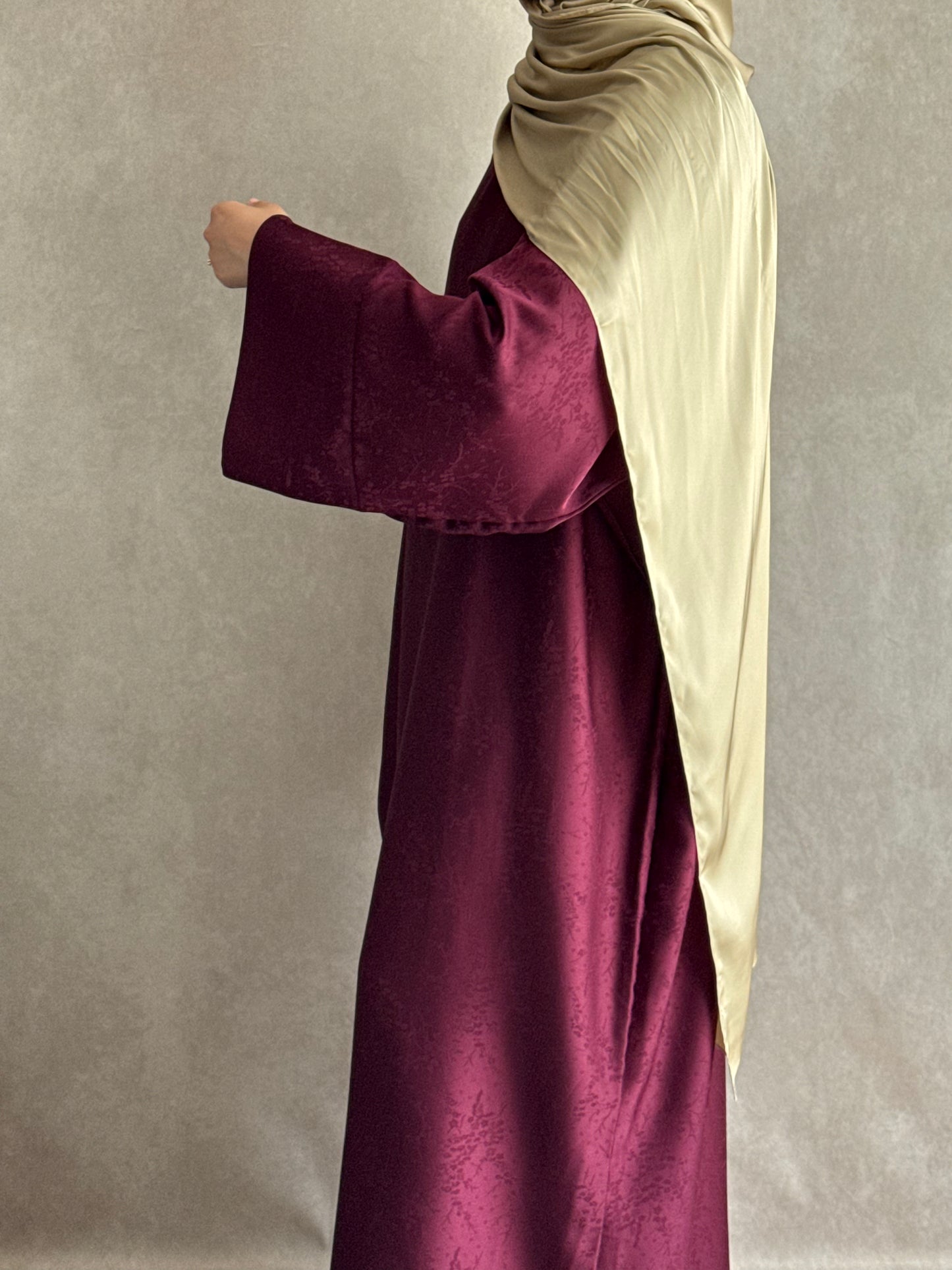 Abaya Mariam Rouge Bordeaux