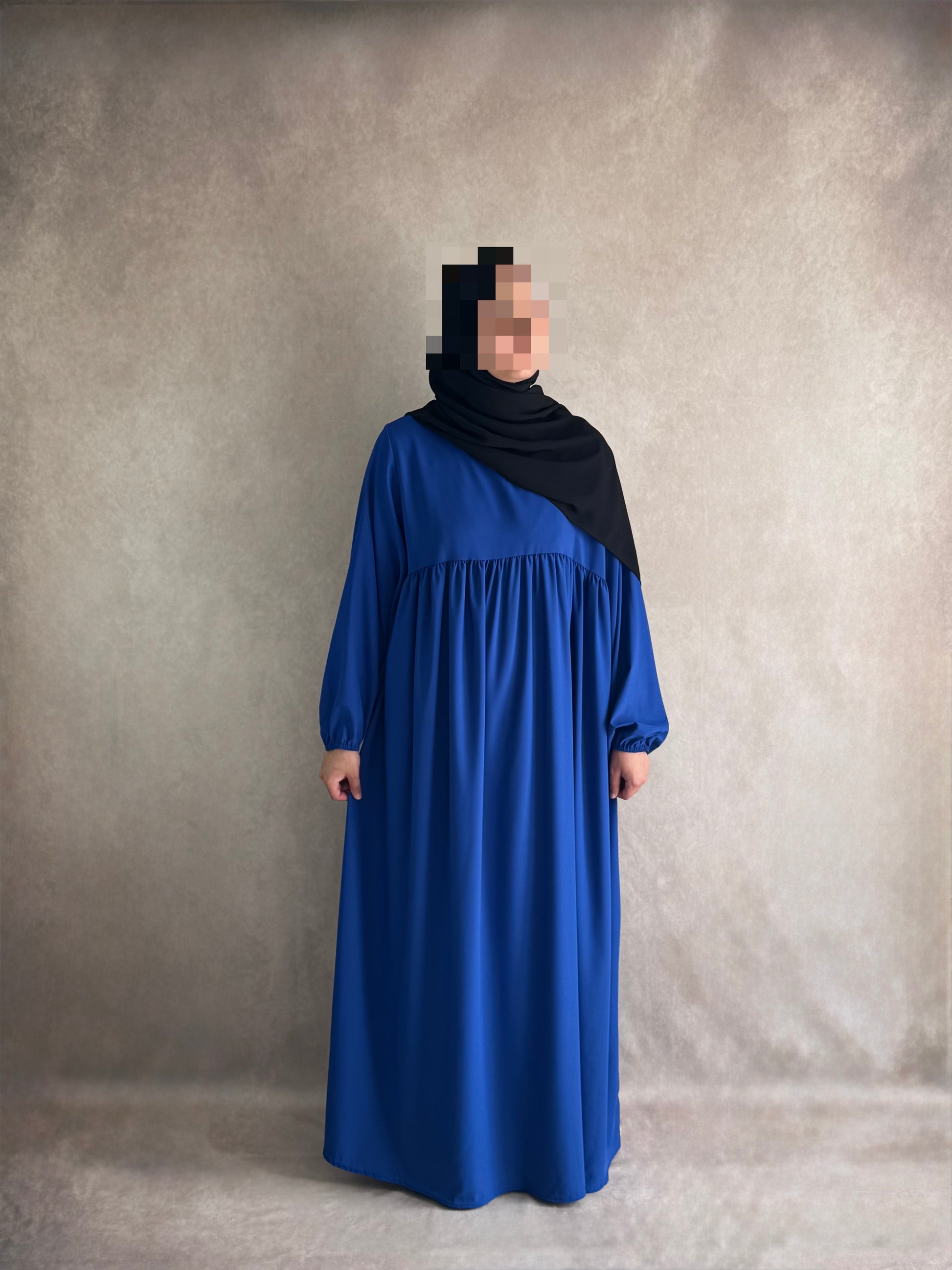 Abaya Soie de Médine Hayet Bleu Roi