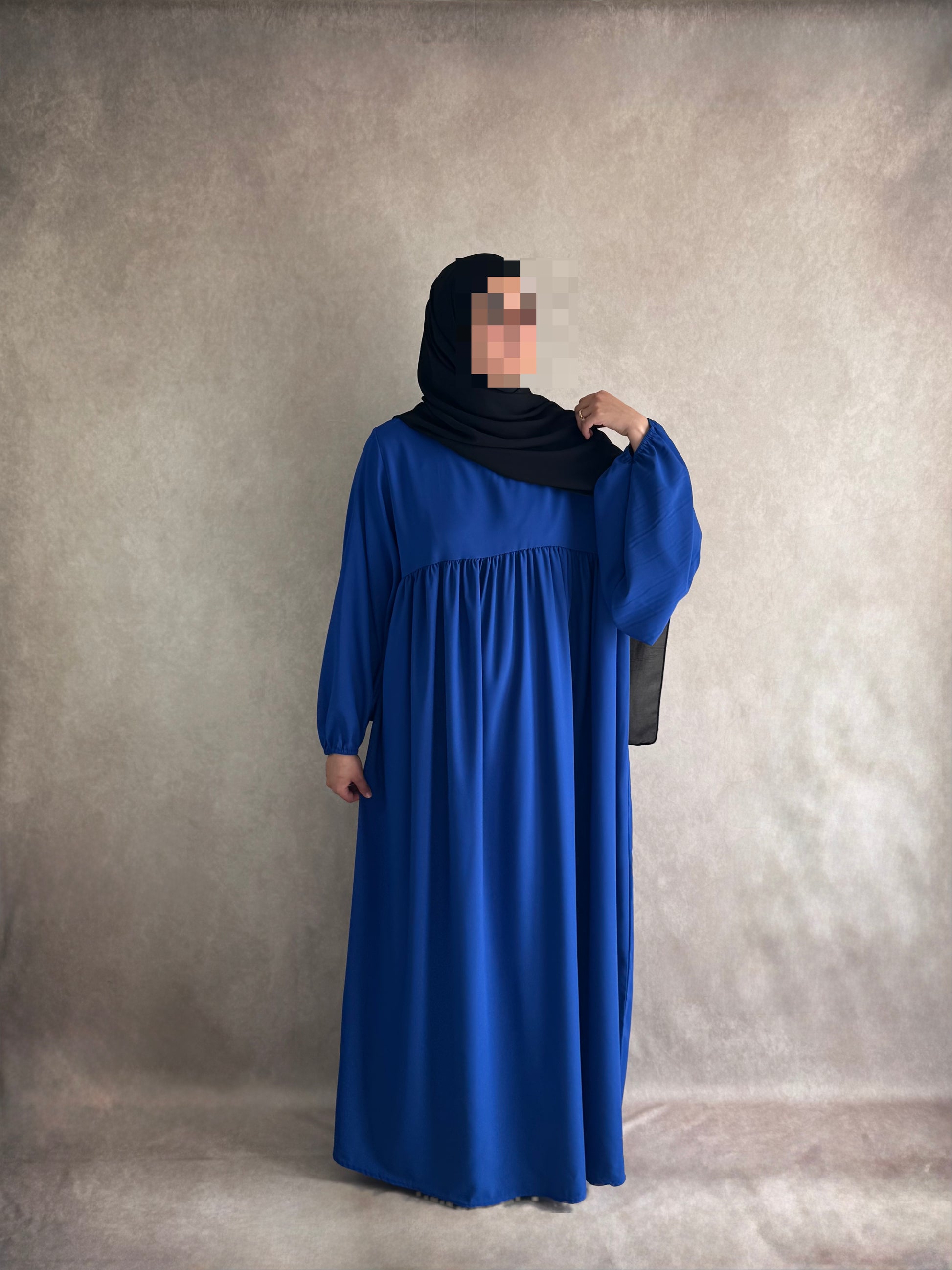 Abaya Soie de Médine Hayet Bleu Roi