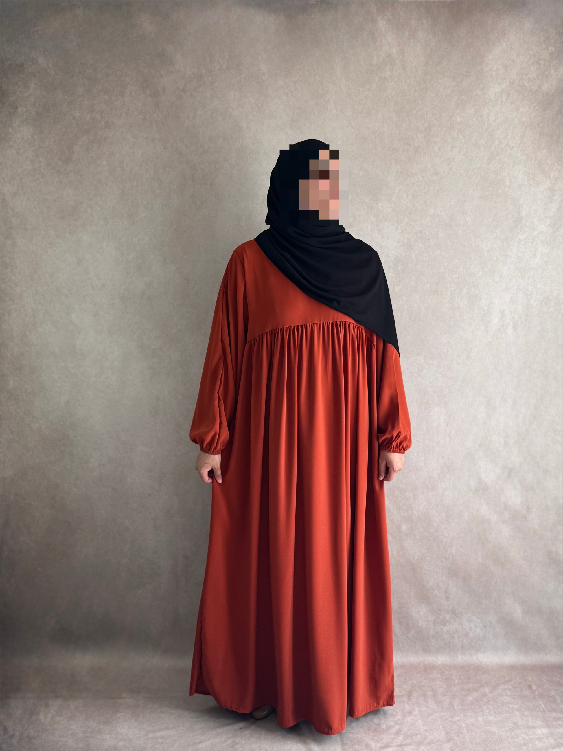 Abaya Soie de Médine Hayet Orange