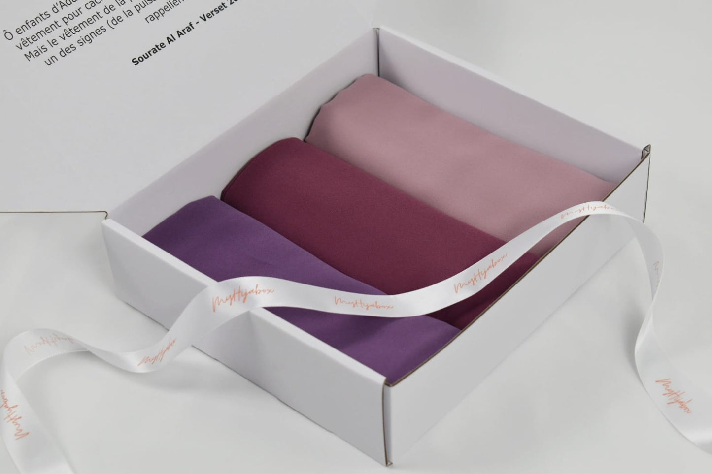 Box Hijabs Mousseline x3 Purple
