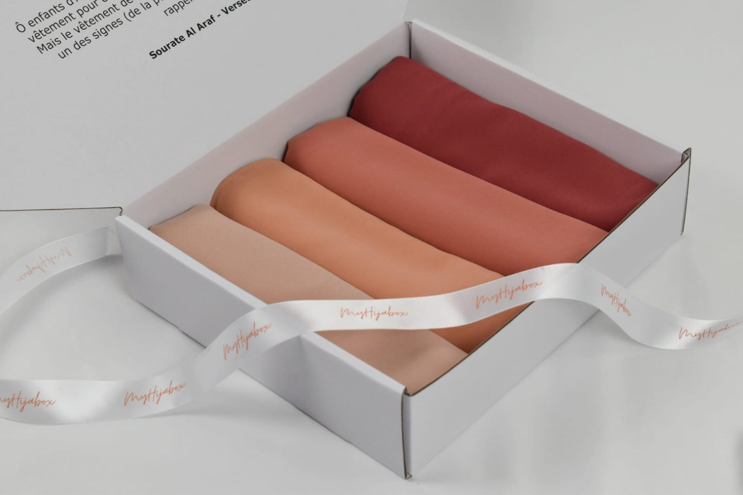 Box Hijabs Mousseline x4 Peach