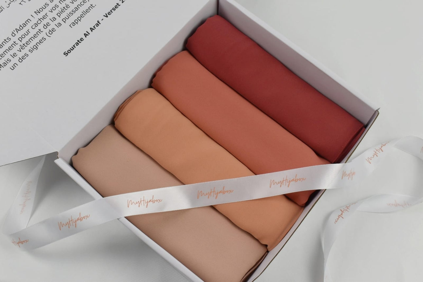 Box Hijabs Mousseline - Peach x4 - Box Mousseline