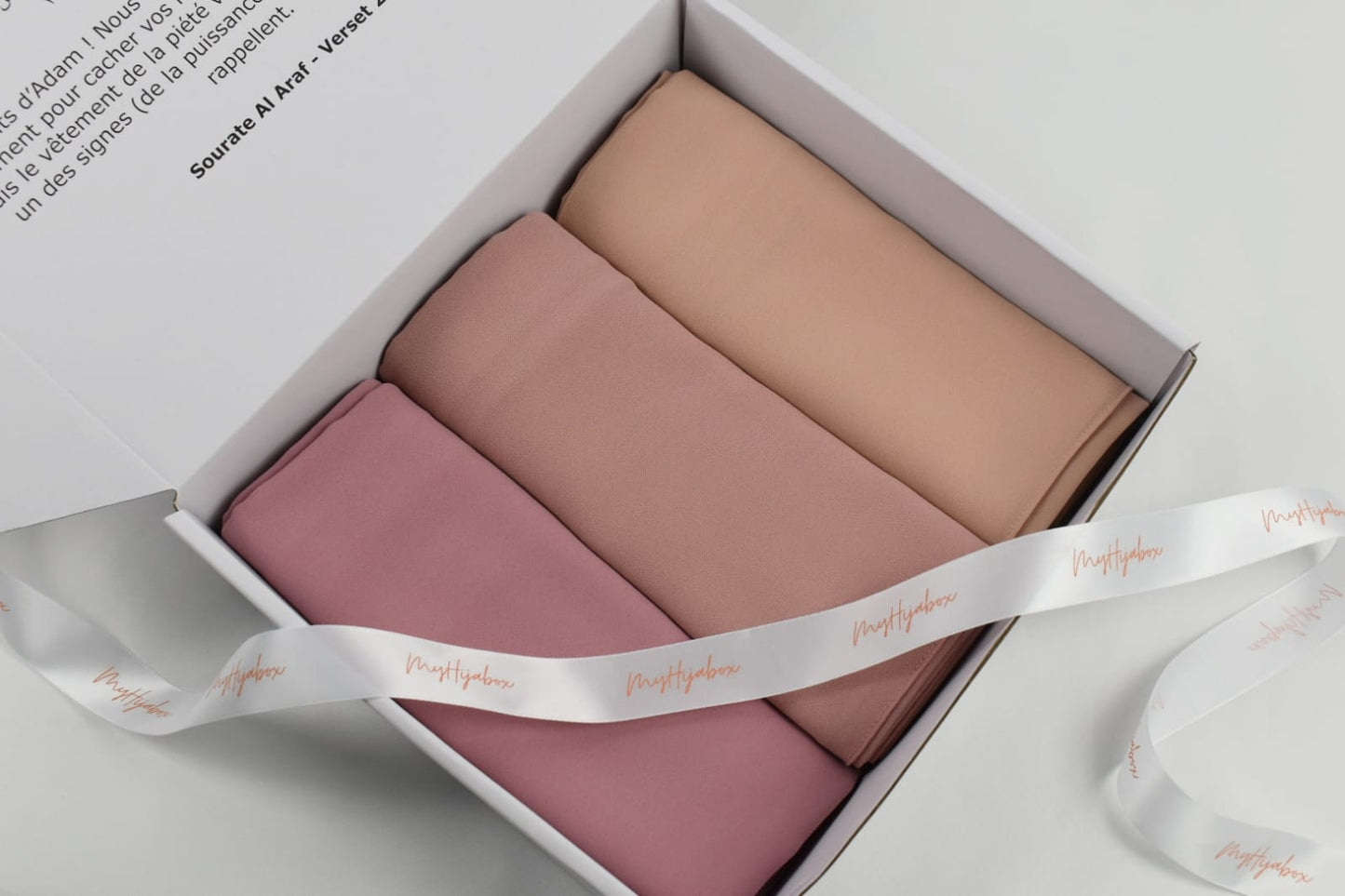 Box Hijabs Mousseline - Pink x3 - Box Mousseline