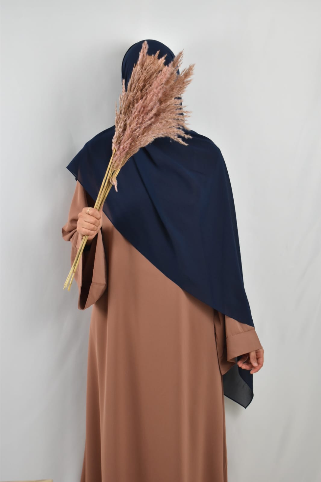 Hijab Mousseline Bleu Nuit