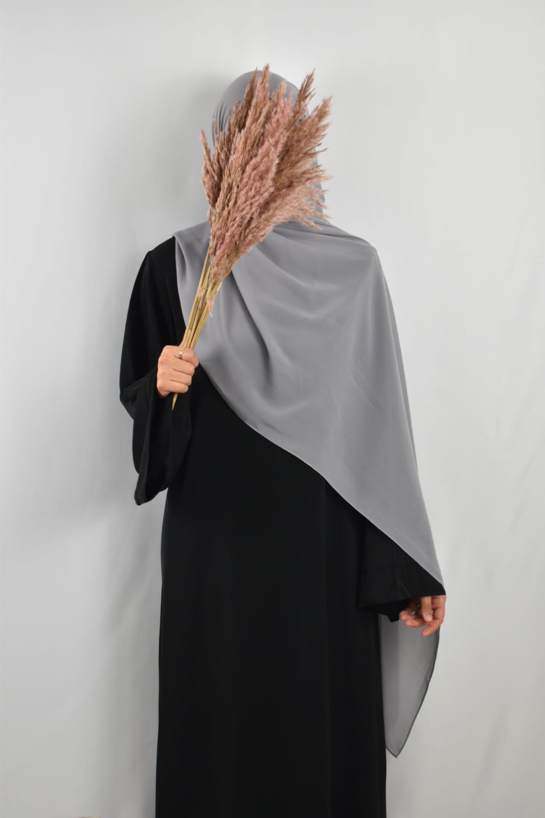 Hijab Mousseline Gris perle