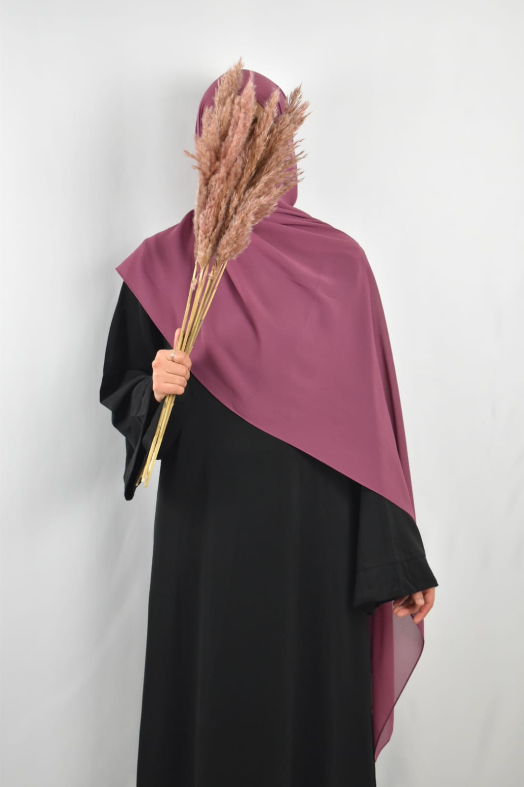 Hijab Mousseline Prune