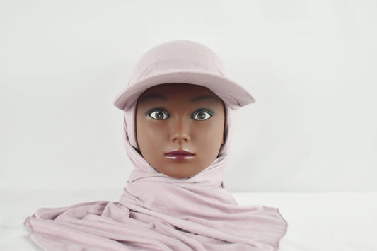 Hijab Casquette Jersey Rose