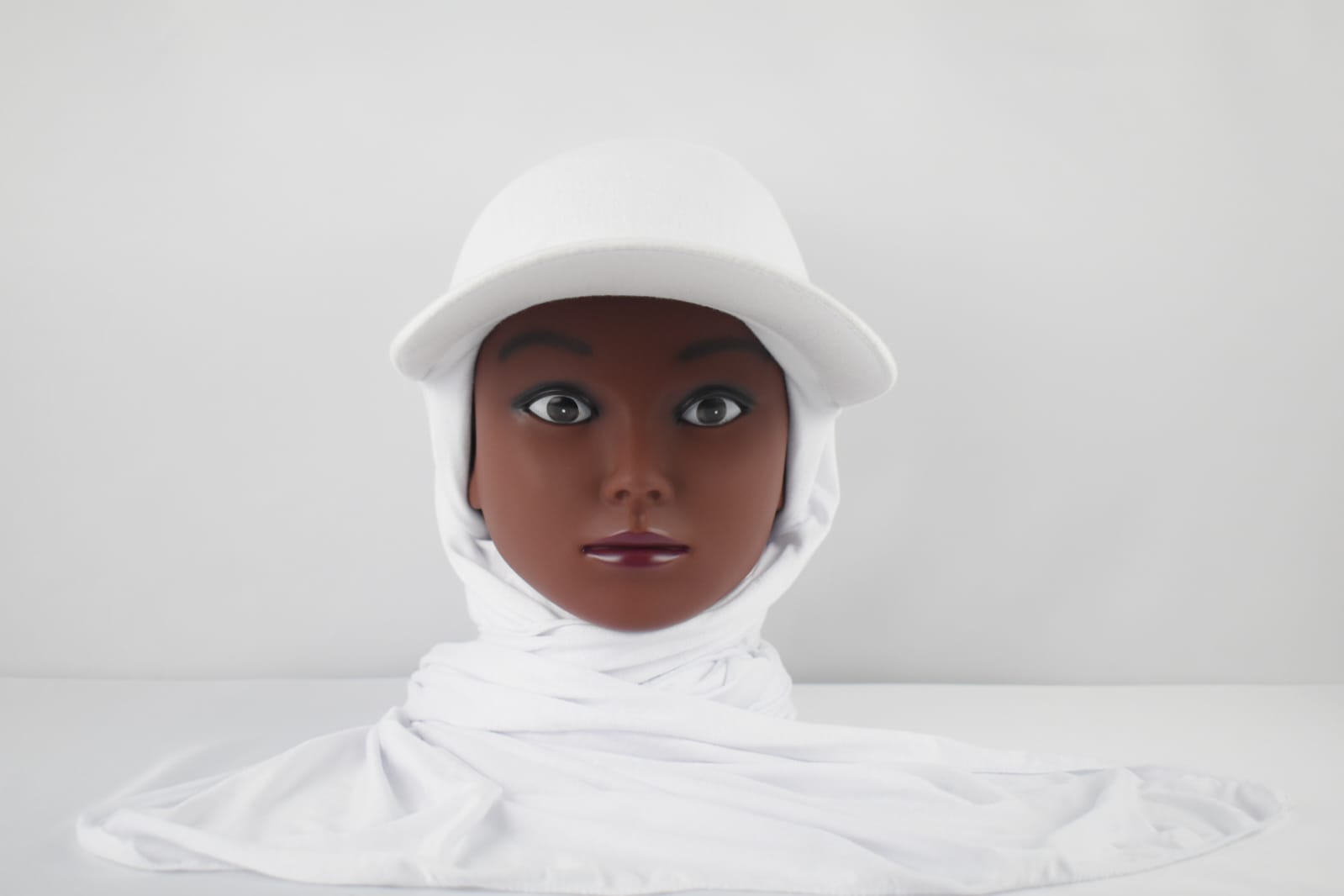 Hijab Casquette Jersey Blanc