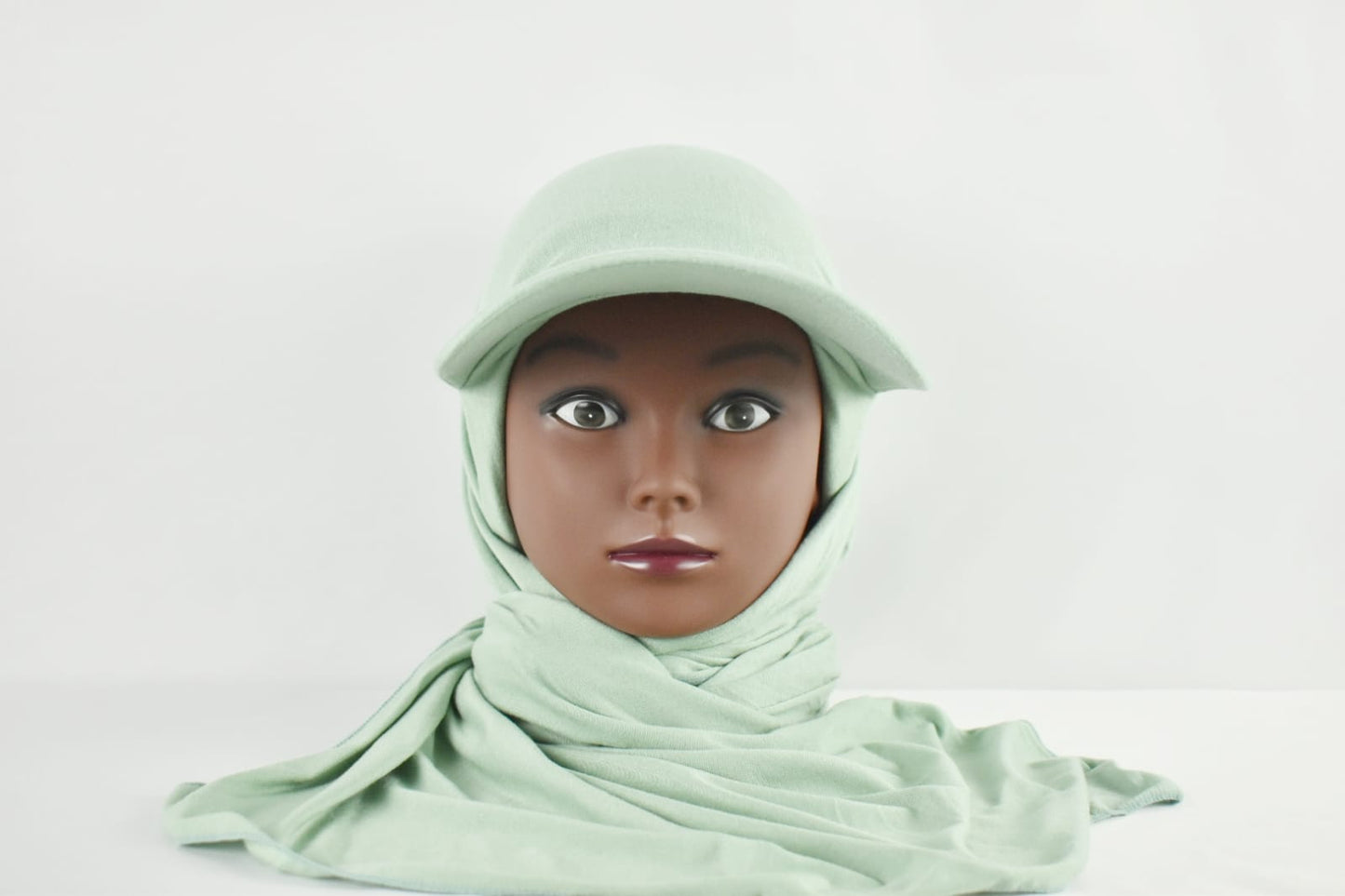 Hijab Casquette Jersey Vert d'eau