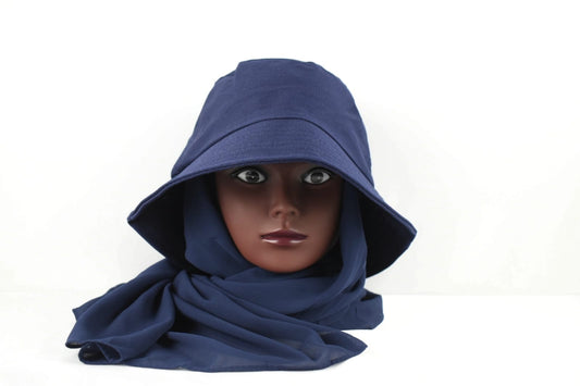 HijaBob Mousseline Bleu Nuit