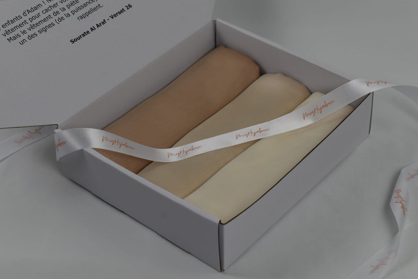 Box Hijabs Satin Plissé x3 Vanillée