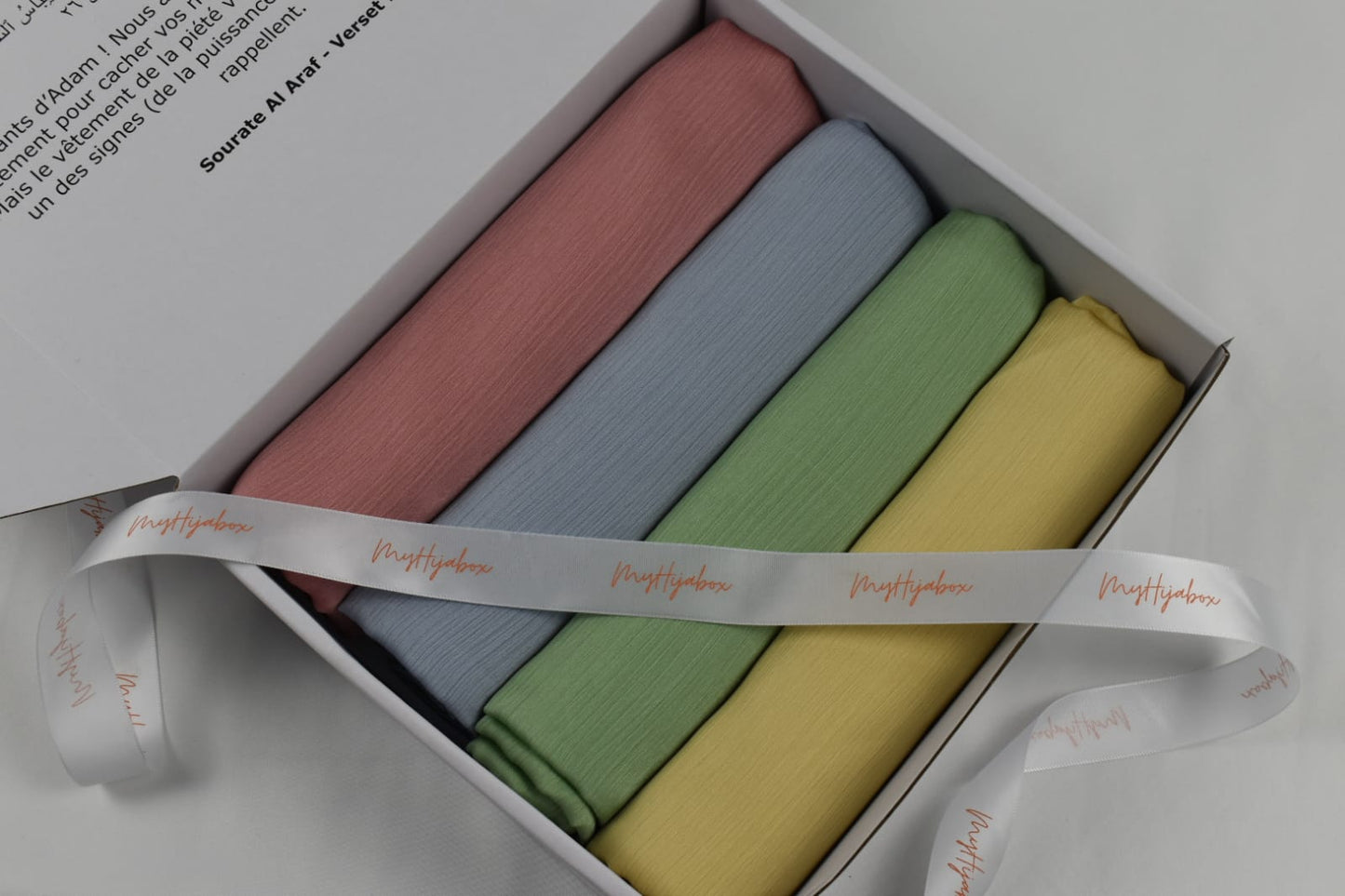 Box Hijabs Satin Plissé x4 Colorful