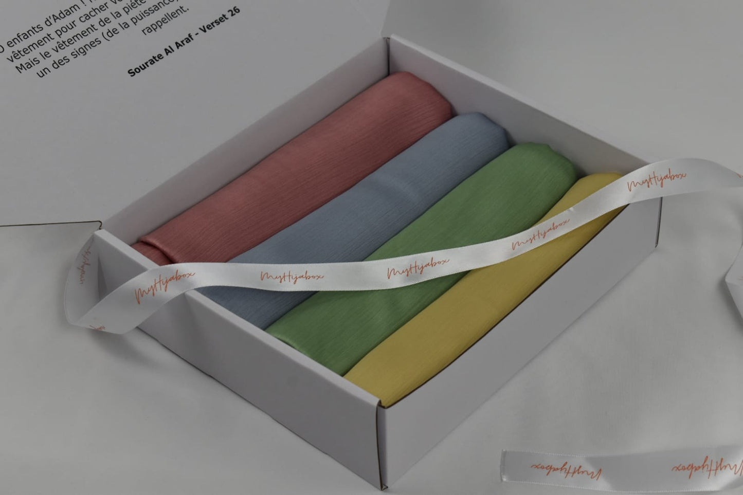 Box Hijabs Satin Plissé x4 Colorful