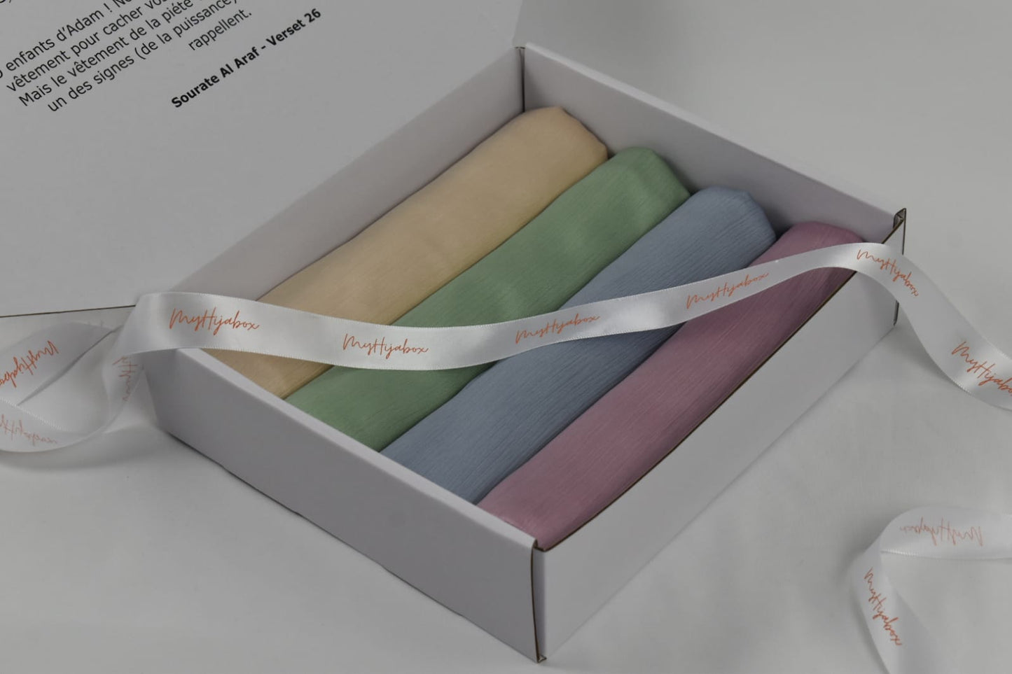 Box Hijabs Satin Plissé x4 Pastel