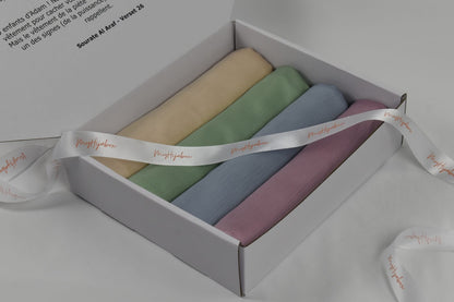 Box Hijabs Satin Plissé x4 Pastel