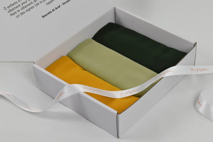 Box Hijabs Mousseline x3 Forest