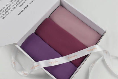 Box Hijabs Mousseline - Purple x3 - Box Mousseline